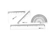 Unique Bargains Plastic Centimeter Scale Printed Measuring Ruler Protractor Set 4 in 1