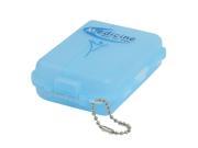 Unique Bargains 7 Section Rectangle Blue Plastic Capsules Prectangle shapedill Case Box w Chain