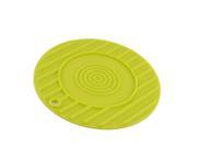 Rubber Round Shaped Nonslip Heat Resistant Hot Pot Cup Cushion Pad Green