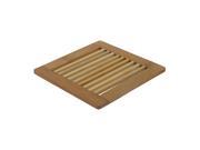 Household Wooden Hollow Out Design Heat Resistant Cup Mat Pad Holder Brown