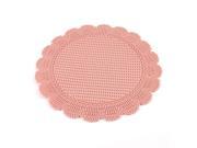 Kitchen Polyvinyl Chloride Flower Shaped Heat Resistant Pot Pad Placemat Coaster Pink