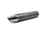 55mm 2.2 Inlet Carbon Fiber Pattern Exhaust Pipe Muffler for Motorcycle Scooter