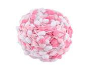 Winter Women Cotton Warm Knitting Woolen Thick Scarf Shawl Line Yarn Pink White