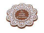 Brown Floral Shaped Silicone Cup Bottle Mug Glass Coaster Mat Pad
