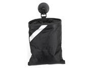 Unique Bargains Quick Release Buckle Design Black Nylon Trash Bag w Suction Cup for Auto