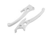 Unique Bargains Sliver Tone Motorcycle Spare Part Metal Handlebar Brake Lever 2 Pcs for GY6 125