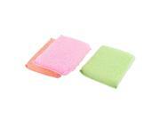 Kitchenware Bowl Dish Cleaning Sponge Scrubber Scouring Pad Tricolor 3 Pcs