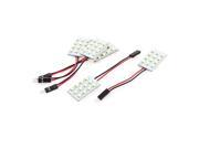 Unique Bargains 5 Pcs 12V 12 SMD 3528 LED Panel Board Car Dome Reading Lamp Light White Interior