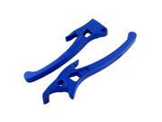 Unique Bargains Unique Bargains Pair Blue Left Right Handlebar Controls Brake Clutch Lever for Motorbike GY6 125