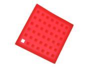 Household Tableware Silicone Square Shaped Nonslip Heat Resistant Mat Cup Red