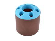 Household Toothbrush Toothpaste Plastic Container Organizer Holder Cup Brown