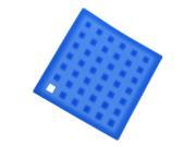 Household Tableware Silicone Square Shaped Nonslip Heat Resistant Mat Cup Blue