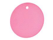 Home Table Round Shaped Nonslip Heat Insulated Hot Pot Mat Pad Holder Pink