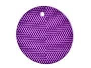 Household Hot Pot Pan Rubber Nonslip Heat Insulated Mat Pad Coaster Purple