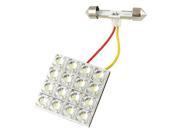 Unique Bargains White 16 SMD LED Car T10 Interior Dome Light Bulbs w Festoon Adapter