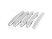 Unique Bargains 5 Pcs Chrome Plated Car Door Decor Handle Cover Set Silver Tone for Toyota RAV4