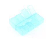 Weekly 8 Compartments Pill Box Tablet Holder Case Organizer Container Clear Blue