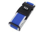 Unique Bargains Adjustable Luggage Suitcase Strap Password Belt Combination Lock Blue Gray