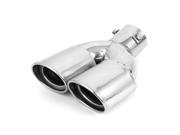 Unique Bargains Universal Stainless Steel Dual Tip Car Rear Exhaust Pipe Tail Muffler 60mm Inlet