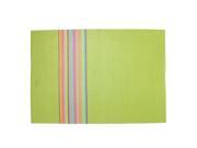 Green PVC Handmade Weave Stripe Dining Table Mat Placemat Coaster
