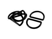 Unique Bargains Backpack Strap Band Plastic D Shaped Buckles Hooks Fasteners Black 6 Pcs