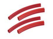 Universal Car Door Rubber Hollow Edge Sealed Strips Red 4pcs