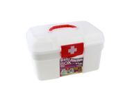 Plastic Household Medicine Pill Tablet Storage Chest Box Case Container White