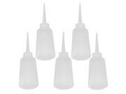 5 Pcs 300ml Clear White Plastic Pointy Nozzle Sewing Machine Oil Bottles