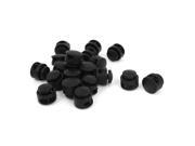 Unique Bargains Black Plastic Cylindrical Toggle Spring Loaded Cord Locks Fastener 20pcs