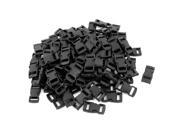 Unique Bargains 100 Pcs 10mm Webbing Straps Plastic Clasp Side Quick Release Buckle Black