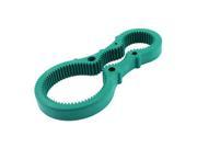 Household Soft Rubber Calabash Shaped Dual Circle Juice Bottle Opener Green