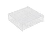 Household Acrylic Square Shaped Jewelry Makeup Necklace Box Organizer Clear