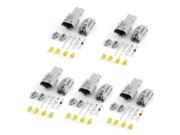 5 Kit 2P Way Sealed Waterproof Electrical Wire Connector Terminal Set Gray