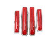 Unique Bargains 4 in 1 Plastic Adhesive Front Rear Door Edge Guard Scratch Protector Red for Car
