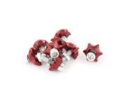 Auto Car License Plate Tag Frame Bolts Screw Cap Fasteners Red 8pcs