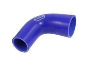 Unique Bargains Car Auto Vehicle 1.5 to 2 Pipe 90 Degree Silicone Coupler Hose Reducer Blue