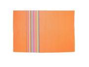 Orange PVC Handmade Weave Stripe Dining Table Mat Placemat Coaster