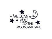 English Sentences Star Moon Pattern Removable Wall Sticker Wallpaper Decor