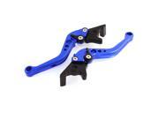 Unique Bargains Motorcycle Bike Blue Metal Adjustable Handlebar Brake Clutch Lever Master Pair