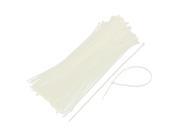 Unique Bargains 250 Pcs 5mmx350mm Network White Nylon Cable Wire Trim Wrap Zip Tie Cord Strap