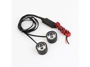 Unique Bargains Autobike Motorbike White LED Strobe Flash Light Lamp 2pcs