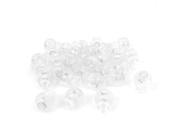 Unique Bargains 30 PCS 7mm x 5mm Hole Backpack Drawstring Spring Cord Locks Ends Clear