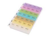 Unique Bargains Plastic 7 Days 28 Compartments Medicine Pill Tablet Storage Box Case Colorful