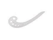 Unique Bargains Plastic Comma Shaped 42cm Length Drawing Template Tool French Curve Ruler Clear