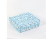 Unique Bargains Bra Underwear Socks Ties Foldable Floral Pattern Storage Box Case Blue W Cover