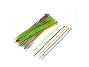 Unique Bargains 120PCS 2.5mm x 200mm Plastic Self Locking Fasten Wrap Cable Zip Ties Multi Color