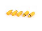 5 Pcs 8mm Male Thread Dia Yellow Plastic Nonslip Handle Air Compressor Oil Plugs