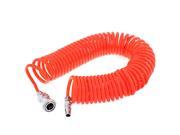 Unique Bargains 9 Meters Long 6mm x 4mm Polyurethane Coiled Air Hose Tube Orange