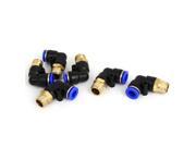 8mm Tube 1 4BSP Male Thread Pneumatic Elbow Union Quick Release Fittings 6pcs