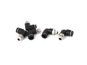 8mm Dia L Shape Push in Pneumatic Quick Connect Tube Fitting Coupler 5pcs